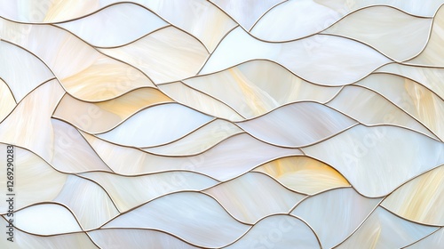 Soft White Stained Glass Texture with Iridescent Tones