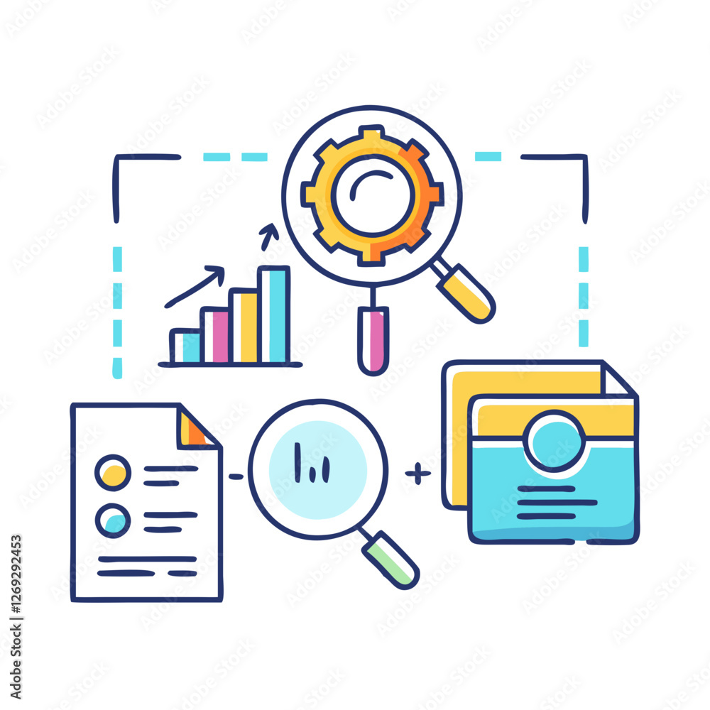 data analysis process icon, data analysis process vector illustration-simple illustration of data analysis process, perfect for data analysis process logos and icons data analysis process icon, data analysis process vector illustration-simple illustration of data analysis process, perfect for data analysis process logos and icons