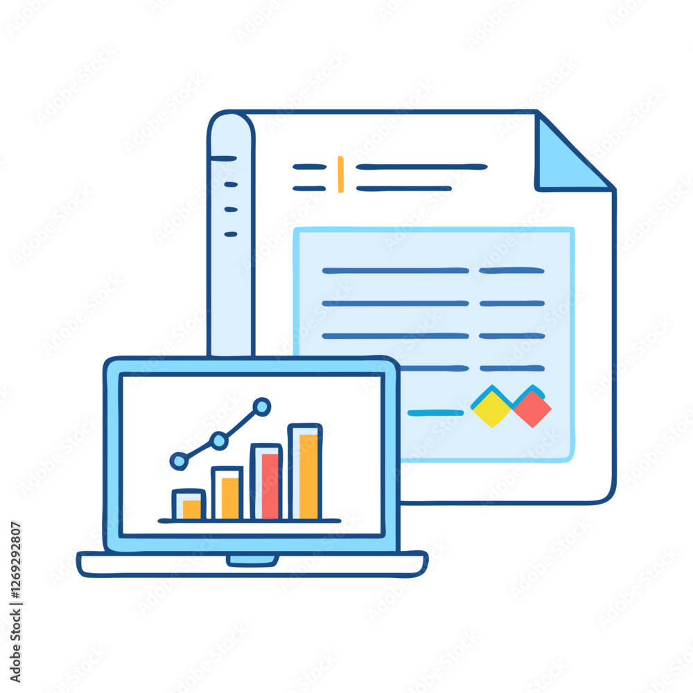 Obraz premium descriptive statistics icon, descriptive statistics vector illustration-simple illustration of descriptive statistics, perfect for descriptive statistics logos and icons