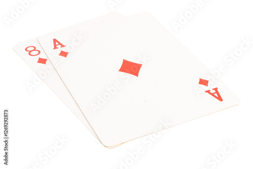 card gambling isolated on white background photo