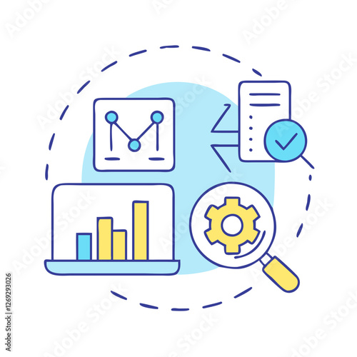 hypothesis testing icon, hypothesis testing vector illustration-simple illustration of hypothesis testing, perfect for hypothesis testing logos and icons