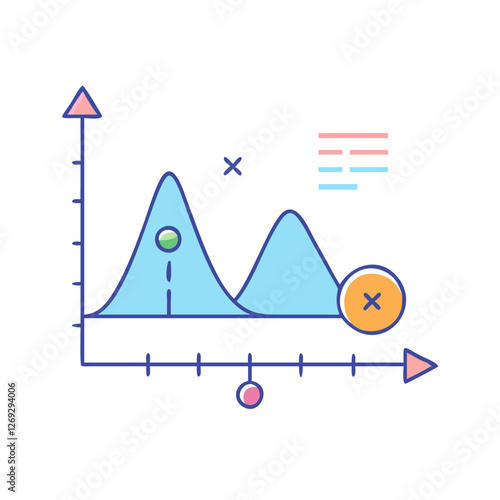 standard deviation icon, standard deviation vector illustration-simple illustration of standard deviation, perfect for standard deviation logos and icons