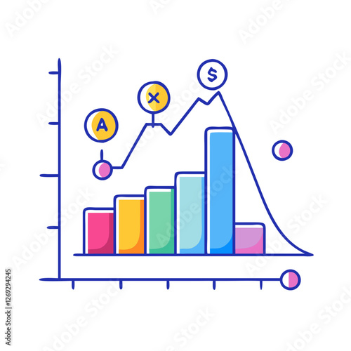 statistical distribution icon, statistical distribution vector illustration-simple illustration of statistical distribution, perfect for statistical distribution logos and icons