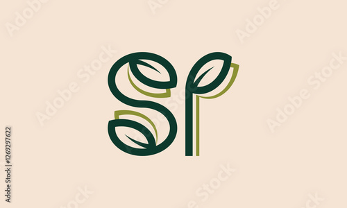 SI plant monogram logo design