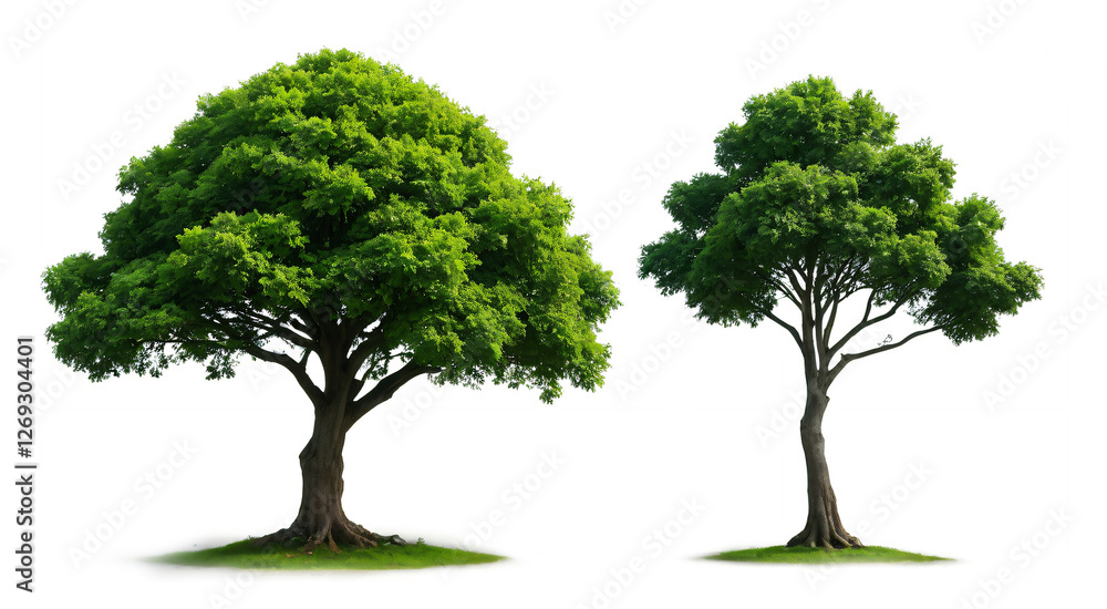 isolated tree green set is located on a white background. Collection of isolated tree green on white background Tropical tree isolated tree green set is located on a white background. Collection of isolated tree green on white background Tropical tree