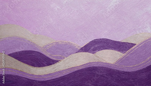 優雅で抽象的な和風イメージの背景素材（紫）