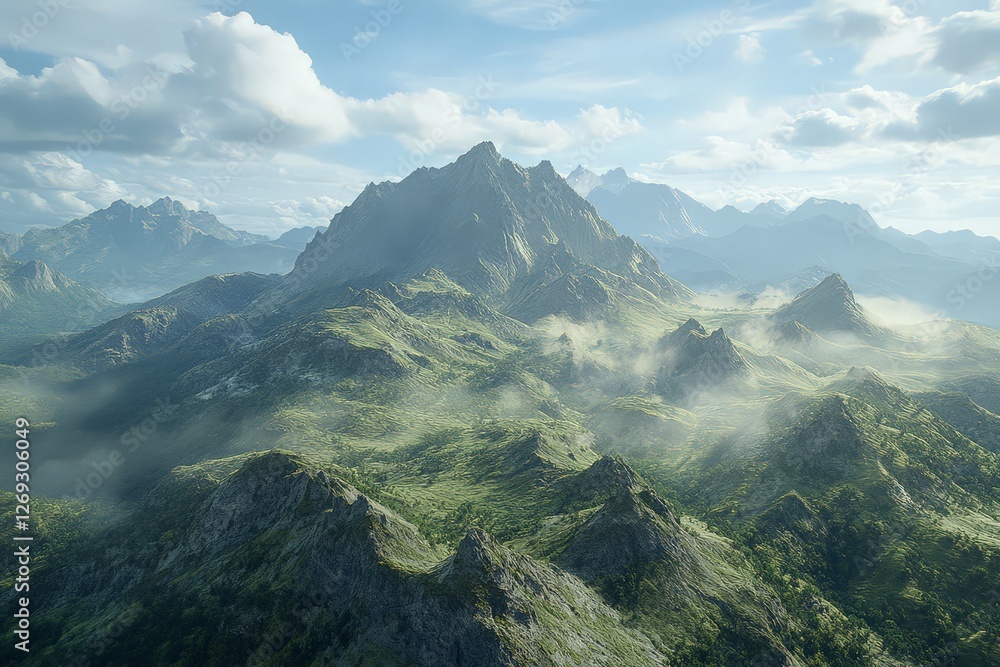 Majestic Mountain Range with Copper Deposits Majestic Mountain Range with Copper Deposits