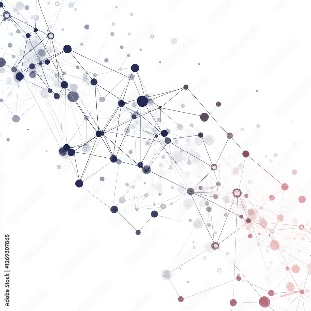 Abstract geometric network with gradient dots and lines Abstract geometric network with gradient dots and lines