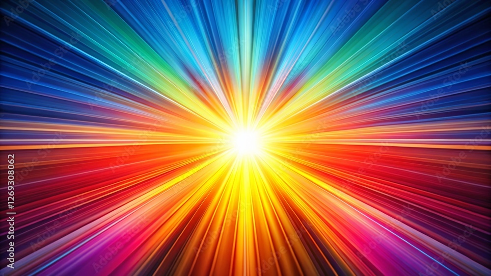Obraz premium Vibrant Abstract Sunburst Background: Dynamic Color Rays for Modern Art & Design
