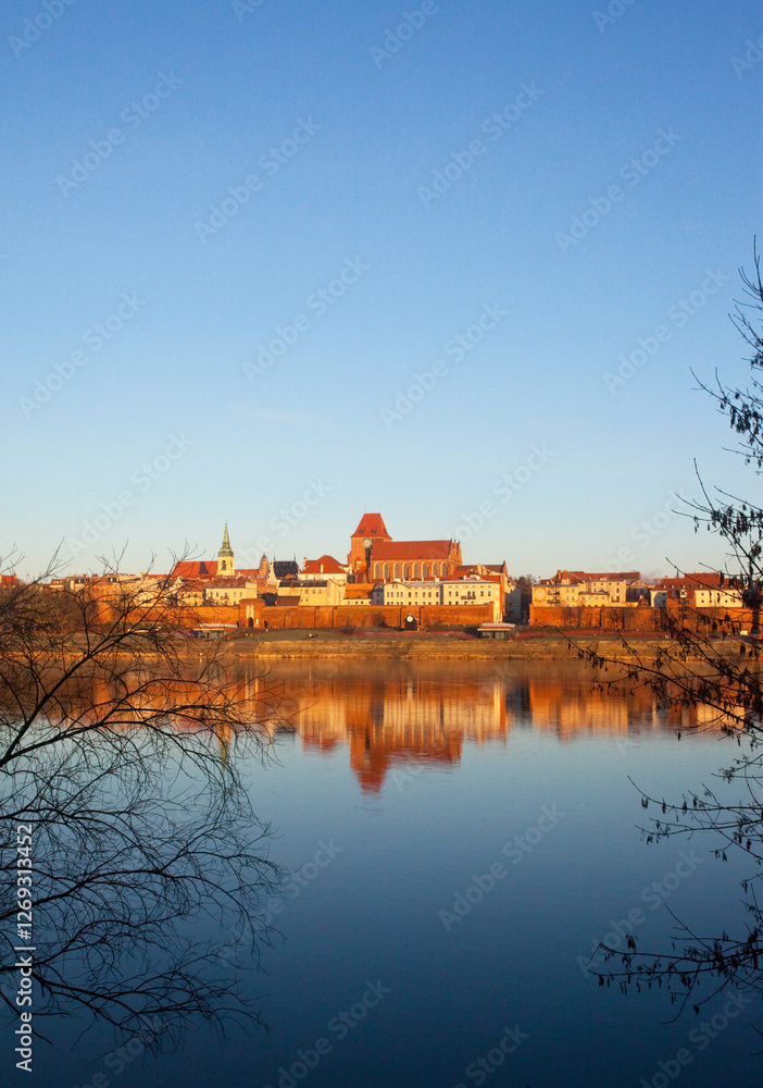 Fototapeta premium Panorama of Torun, Poland