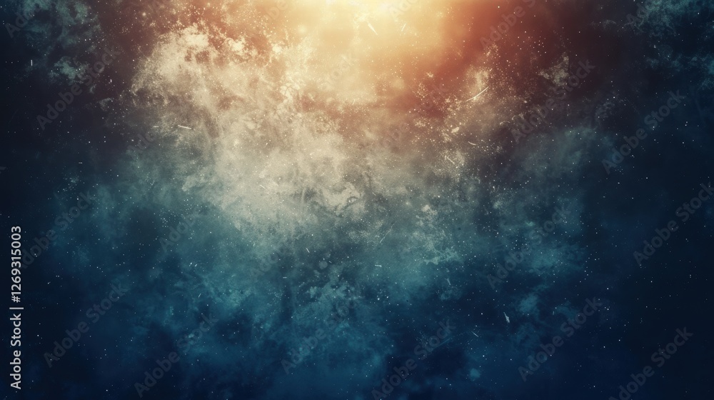 Fototapeta premium Abstract Texture of Cosmic Space with Glowing Light and Stars
