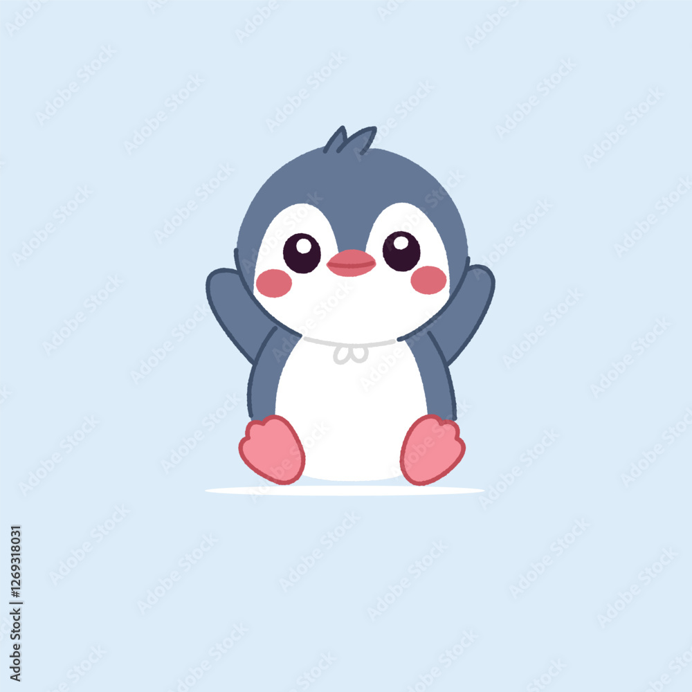 Cute Penguin Cartoon Vector Illustration Cute Penguin Cartoon Vector Illustration
