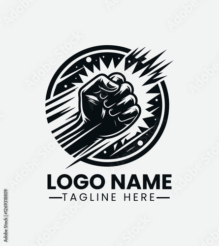 Clenched Fist Logo Design, Powerful Hand Logo, Unity Logo