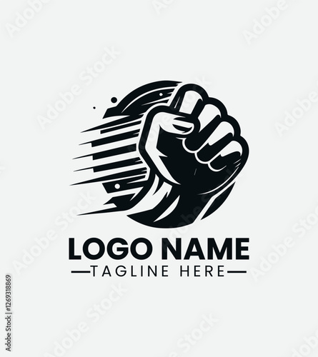 Clenched Fist Logo Design, Powerful Hand Logo, Unity Logo