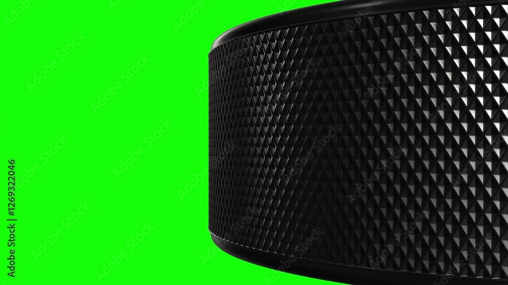 transition animation with a hockey theme where a flying puck that spins covers the screen for smooth video cut