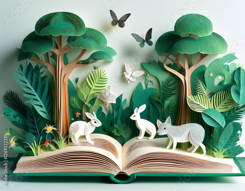 lush greenery and playful animals this 3d pop up book creates a captivating magical forest scene that charms readers