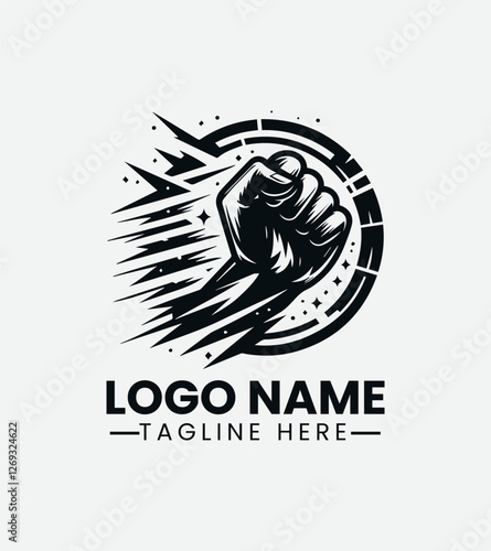 Clenched Fist Logo Design, Powerful Hand Logo, Unity Logo