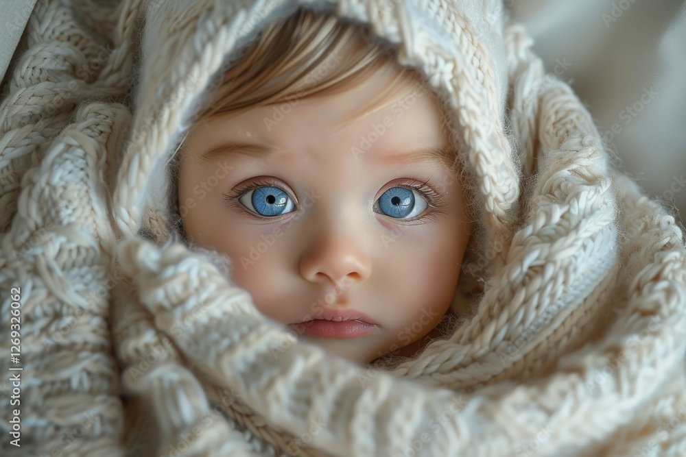 Portrait of a Baby Girl with Blue Eyes Portrait of a Baby Girl with Blue Eyes