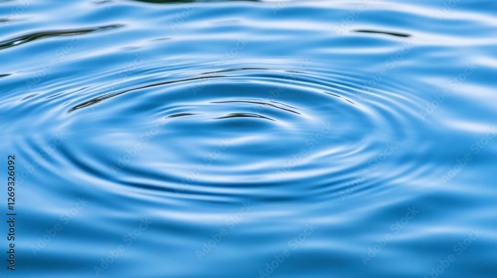 Light Blue Water Surface with Gentle Ripples Creating Abstract Circular Patterns Light Blue Water Surface with Gentle Ripples Creating Abstract Circular Patterns