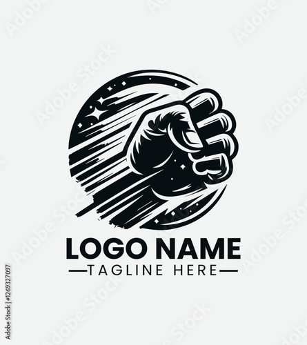 Clenched Fist Logo Design, Powerful Hand Logo, Unity Logo