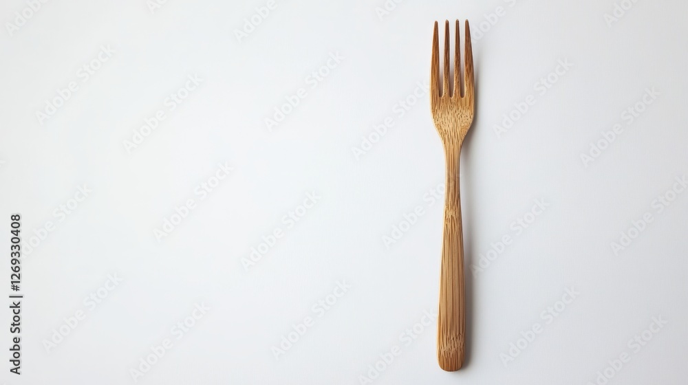 Baby Fork on White Surface Minimalist Design for Mockup Baby Fork on White Surface Minimalist Design for Mockup