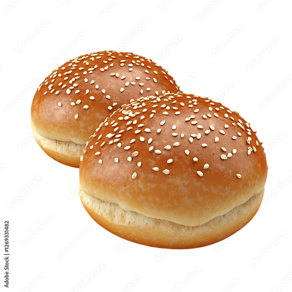 Sesame Seed Buns Bakery Fresh Bread eat isolated on transparent background Sesame Seed Buns Bakery Fresh Bread eat isolated on transparent background
