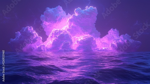 Wallpaper Mural Magical Cinematic Shot of a Brewing Storm Over an Ocean at Twilight Torontodigital.ca