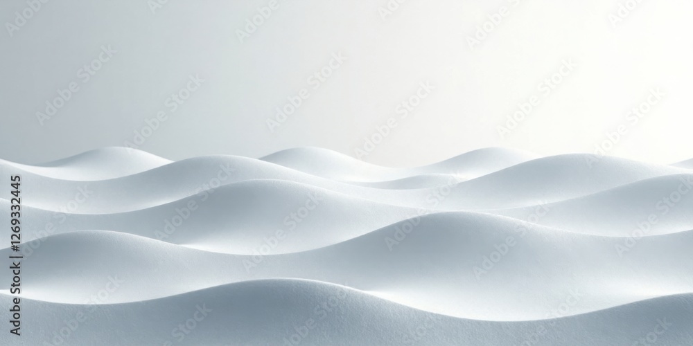 Obraz premium Serene Undulating Snowscape A Winter Wonderland of Gentle Curves and Soft Light