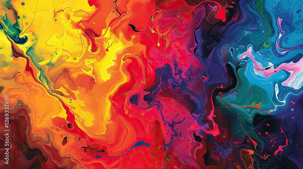 Energetic abstract patterns in vivid display Energetic abstract patterns in vivid display