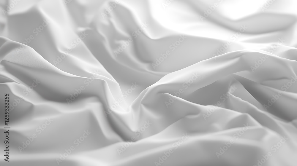 Draped White Fabric Soft Gentle Texture Draped White Fabric Soft Gentle Texture