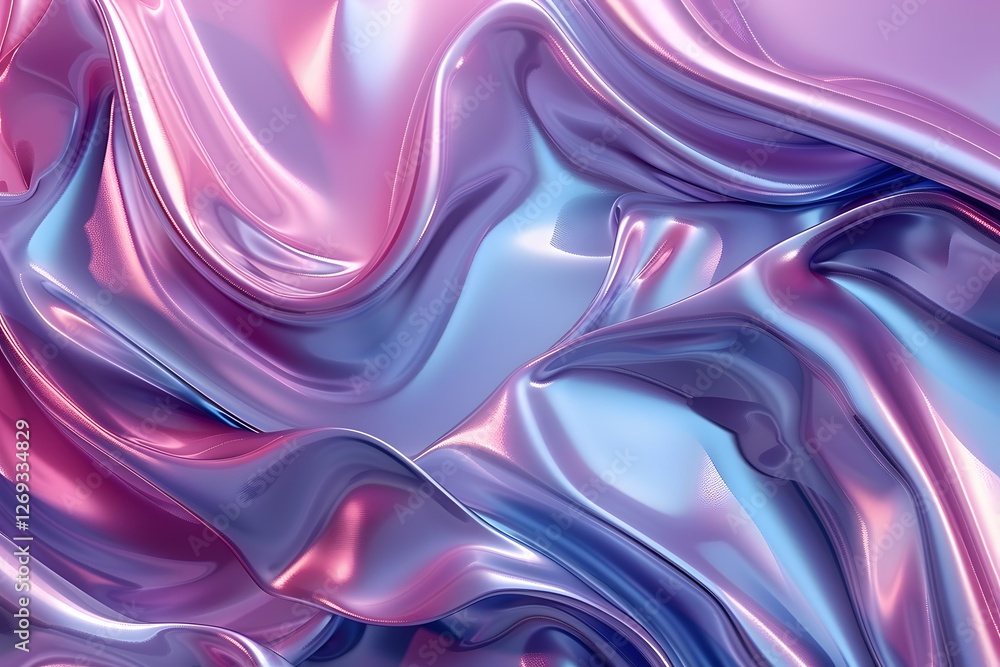 Obraz premium Abstract pink and blue silk fabric waves