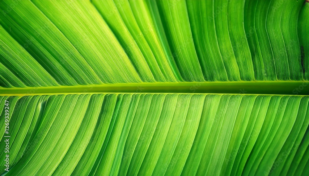 the texture of the banana leaf of the plant green color the texture of the banana leaf of the plant green color