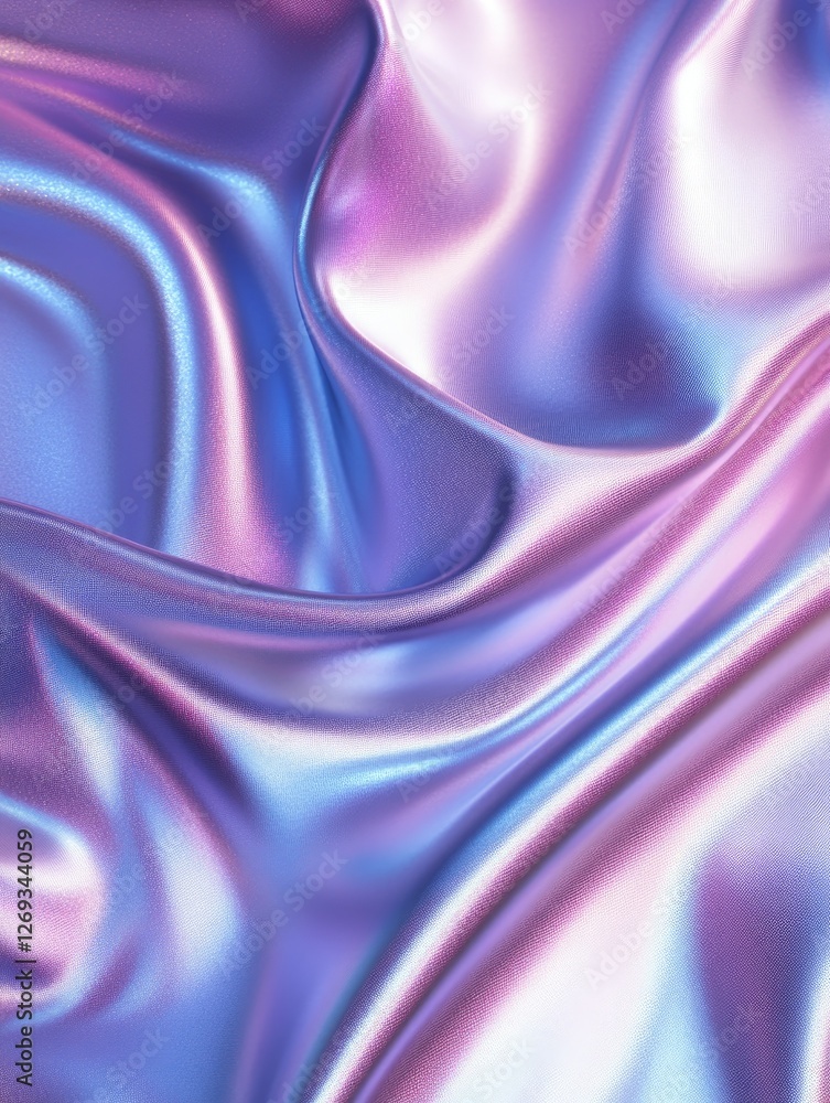 Obraz premium Iridescent fabric folds, abstract background, textile texture, design