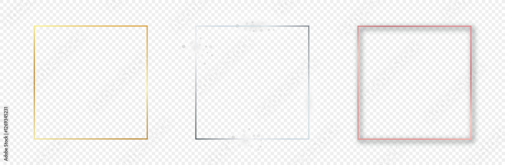Set of three square frames Set of three square frames
