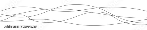 Thin curved wavy lines