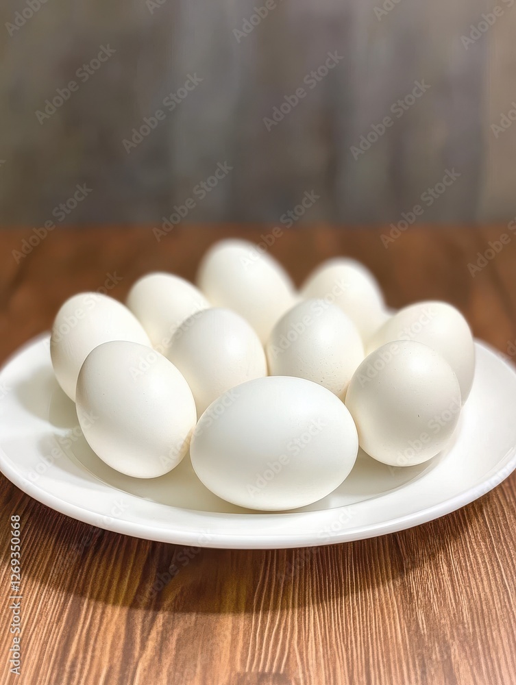 Farm chicken eggs in a white plate. Selective focus with blurred backgrounds and shallow depth of field. Background Farm chicken eggs in a white plate. Selective focus with blurred backgrounds and shallow depth of field. Background