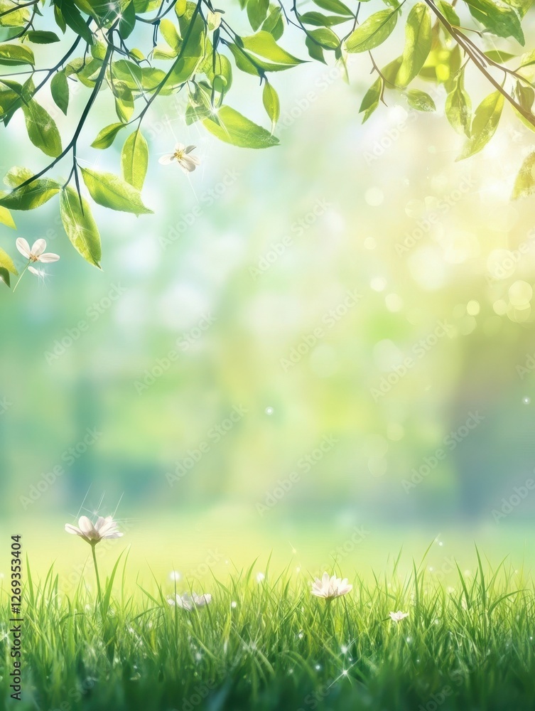 Abstract spring background with shiny effect Panoramic Abstract spring background with shiny effect Panoramic