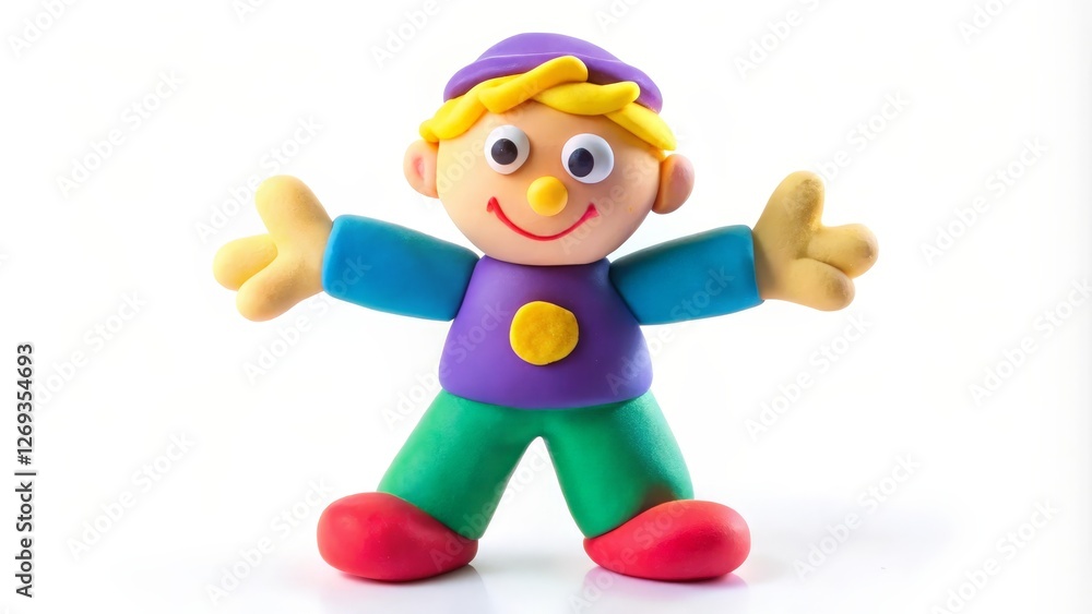 Play-Doh Figure on White Background Play-Doh Figure on White Background