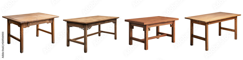 Elegant wooden furniture set including tables and chairs in various designs and finishes for creating a cozy and stylish home or office interior Elegant wooden furniture set including tables and chairs in various designs and finishes for creating a cozy and stylish home or office interior