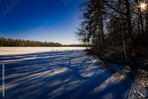 winter landscape with river