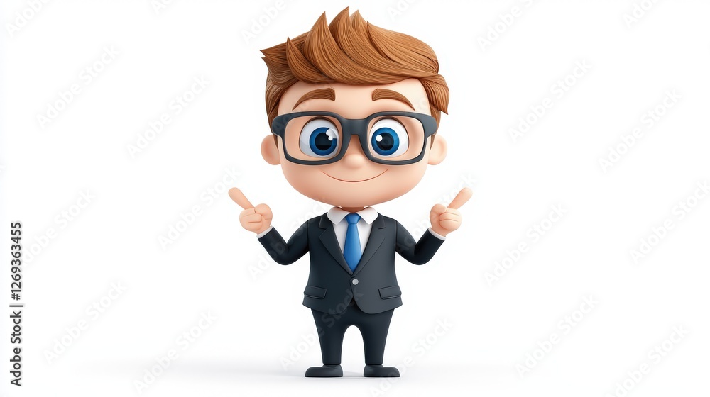 A high-quality 3D business person icon featuring a confident professional, created with smooth gradients and isolated on a pure white background for a professional presentation. A high-quality 3D business person icon featuring a confident professional, created with smooth gradients and isolated on a pure white background for a professional presentation.