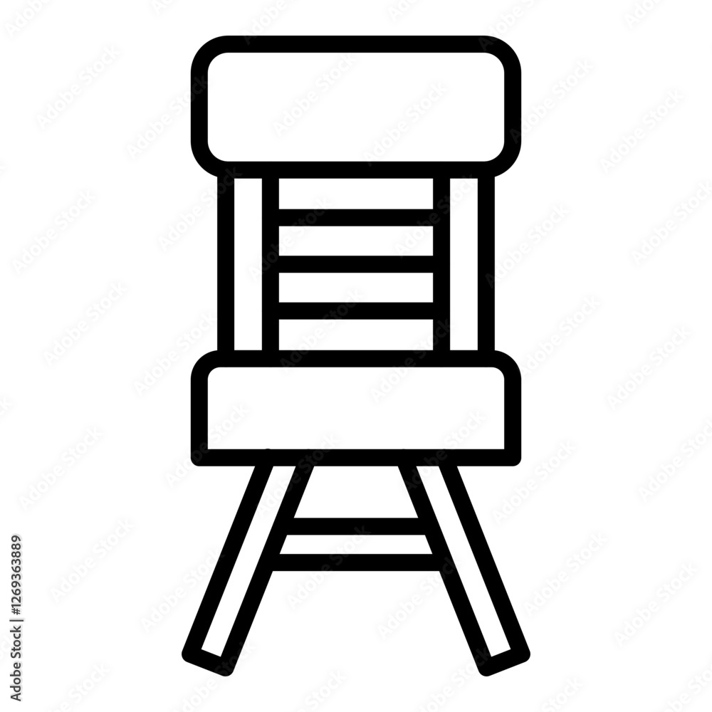Desk Chair Vector Line Icon Design Desk Chair Vector Line Icon Design