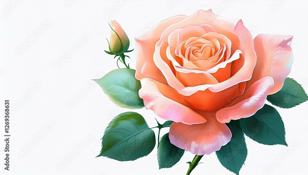 Fototapeta premium beautiful single rose close up background 