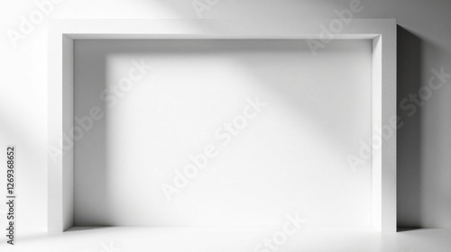 Wallpaper Mural Clean Minimalist Architectural Recessed Wall Niche with Subtle Light and Shadow Play Ideal for Modern Interior Design Projects and Presentations Torontodigital.ca