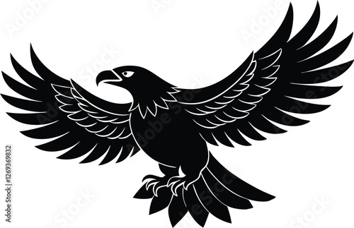 white tailed eagle vector icon.eps