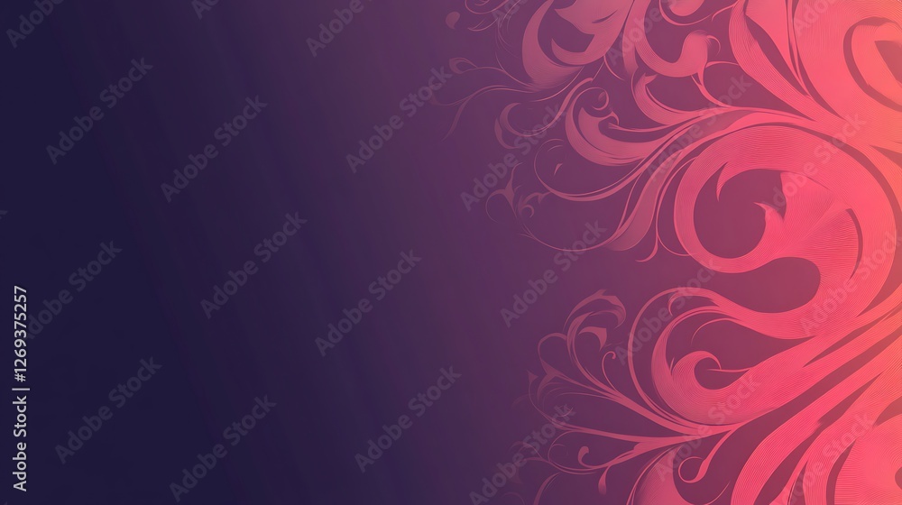 Abstract Pink Floral Design on Dark Background Abstract Pink Floral Design on Dark Background