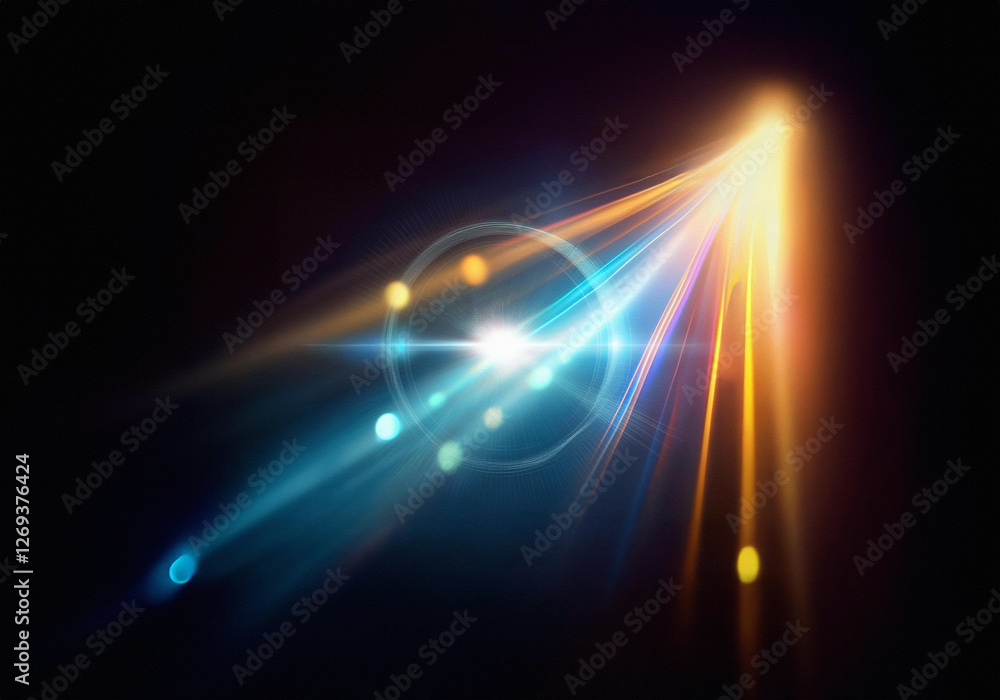 Bright streaks of light in blue and yellow converge, creating a dynamic abstract pattern against a dark backdrop. Bright streaks of light in blue and yellow converge, creating a dynamic abstract pattern against a dark backdrop.