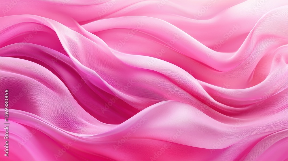 Obraz premium Soft Flowing Pink Waves in a Dreamy Abstract Background for Creative Design and Artistic Projects