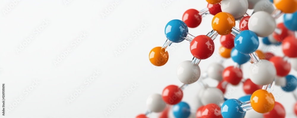 A vibrant molecular structure composed of colorful spheres representing atoms connected by bonds, symbolizing chemistry and molecular science. A vibrant molecular structure composed of colorful spheres representing atoms connected by bonds, symbolizing chemistry and molecular science.