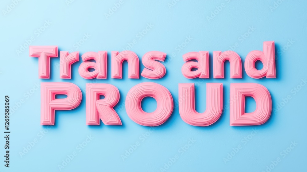 Transgender Day of Visibility concept. Vibrant Transgender Pride Poster with Bold Colorful Typography Transgender Day of Visibility concept. Vibrant Transgender Pride Poster with Bold Colorful Typography
